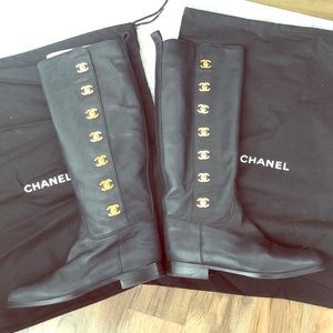Vintage Chanel leather boots